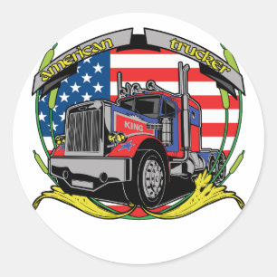 Adesivo Caminhoneiro Americano
