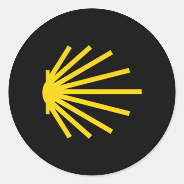 Adesivo Camino De Santiago Scallop Shell Trail Símbolo Poc (Frente)