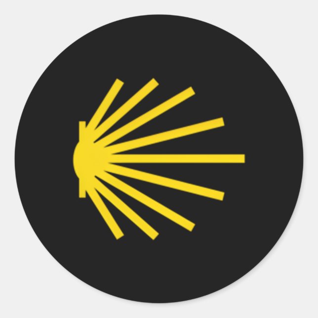 Adesivo Camino De Santiago Scallop Shell Trail Símbolo Poc (Frente)