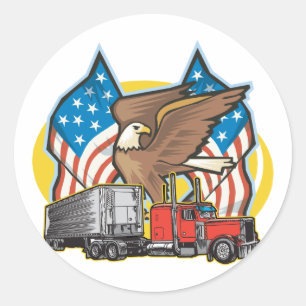 Adesivo Camionista da bandeira americana