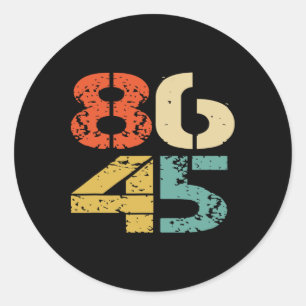 Adesivo Camisa 86 45 Vintage 8645 Presente Anti Trump Bide