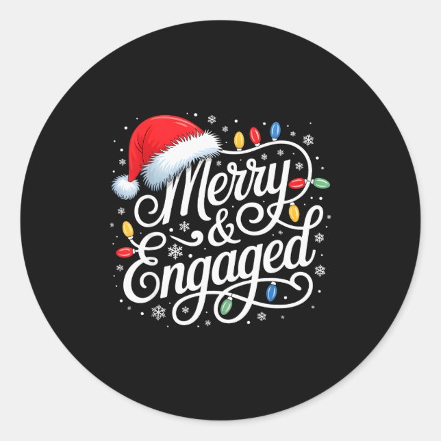 Adesivo Camisa Alegre e Engajada Casal de Natal Combinando (Frente)