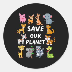 Adesivo Camisa Ambiental De Crianças Com Animais Cujos Par