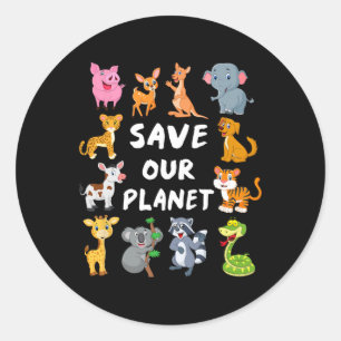 Adesivo Camisa Ambiental De Crianças Com Animais Cujos Par