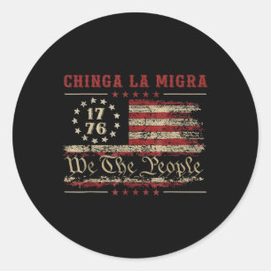 Adesivo Camisa America Vintage Chinga La Migra Para Homens