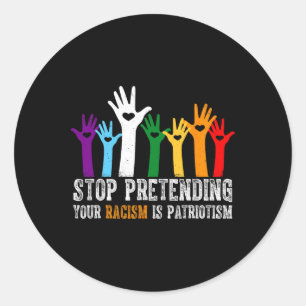 Adesivo Camisa Anti-Trump Pare De Impedir Que Seu Racismo 