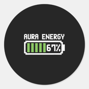 Adesivo Camisa Aura Energy 67 Funny Meme Seis Sete 6 7 Hum