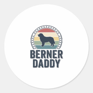Adesivo Camisa Berner Daddy Vintage Dog Dad Vector Design_