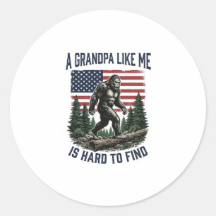Adesivo Camisa Bigfoot Grandpa Vintage Bandeira Americana 