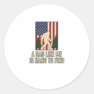 Adesivo Camisa Bigfoot Pai Bandeira Americana Vintage Desi