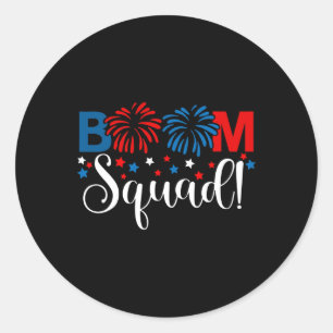 Adesivo Camisa Boom Squad 4 de Julho Fogos de Artifício In