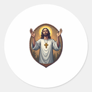 Adesivo Camisa Branca Gravada Cristo Alfa Ômega 2