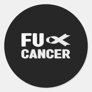 Adesivo Camisa Cancer Fu T - Fita Branca, Cancer Pulmonar 