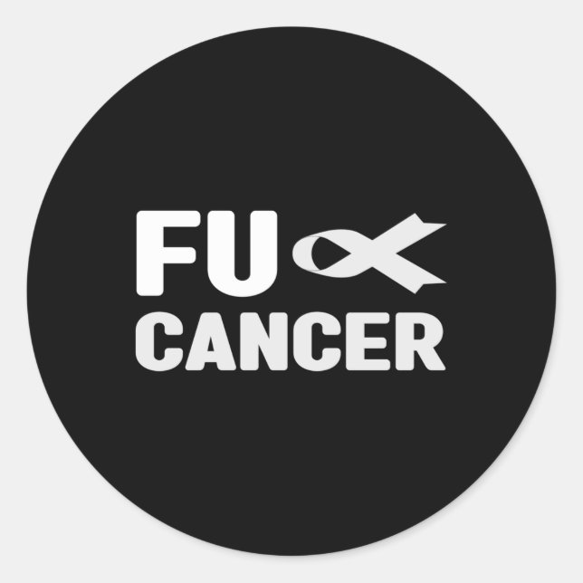 Adesivo Camisa Cancer Fu T - Fita Branca, Cancer Pulmonar  (Frente)