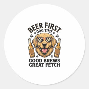 Adesivo Camisa Cerveja Golden Retriever Roupa engraçada pa