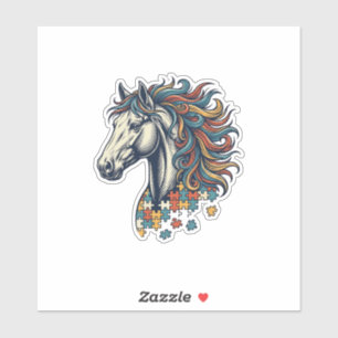 Adesivo Camisa Colorida Peça de Cavalo Vintage Engraving T
