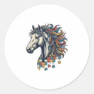Adesivo Camisa Colorida Peça de Cavalo Vintage Engraving T