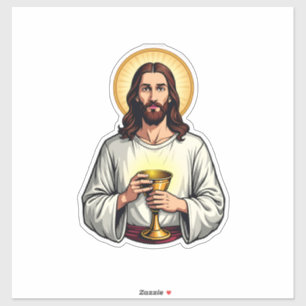 Adesivo Camisa com Crista do Cálice de Jesus com Gravação 