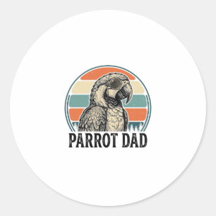 Adesivo Camisa com Desenho de Gravura de Papagaio Pai Pôr