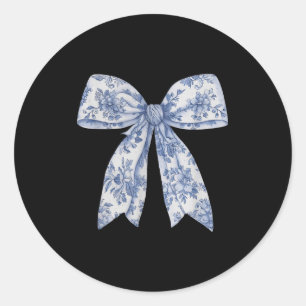 Adesivo Camisa com Laço _ Gráfico de Laço Azul e Fita Fofo