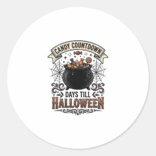 Adesivo Camisa Contagem Regressiva de Doces de Halloween V