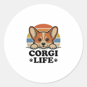 Adesivo Camisa Corgi Life Gravação Vintage Arte Amante de 