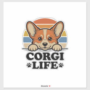 Adesivo Camisa Corgi Life Gravação Vintage Arte Amante de 