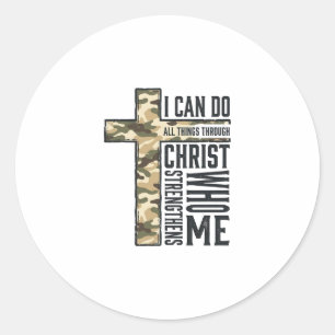 Adesivo Camisa Cristã Cruz da Fé Posso Fazer Todas as Cois