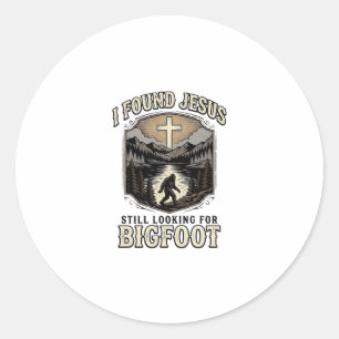 Adesivo Camisa Cristã Vintage Jesus Bigfoot Engraçado