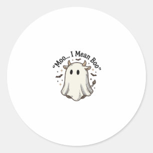 Adesivo Camisa Cute Ghost Cow Halloween Moo Eu Quero Dizer