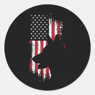 Adesivo Camisa da Bandeira Americana Pastor Alemão Usa Pat