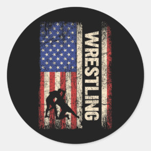 Adesivo Camisa da Bandeira Americana Wrestling Usa Luta 4