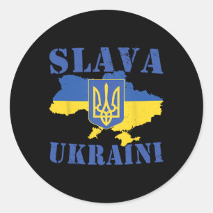 Adesivo Camisa da Ucrânia Slava Ukraini Bandeira Ucraniana