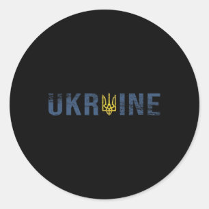 Adesivo Camisa da Ucrânia Tryzub Tridente Emblema Militar