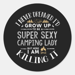 Adesivo Camisa de Acampamento Mulheres Esposa Acampante Rv