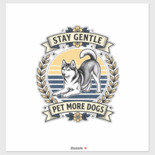 Adesivo Camisa de Amante de Cachorro Fique Gentil Faça Car