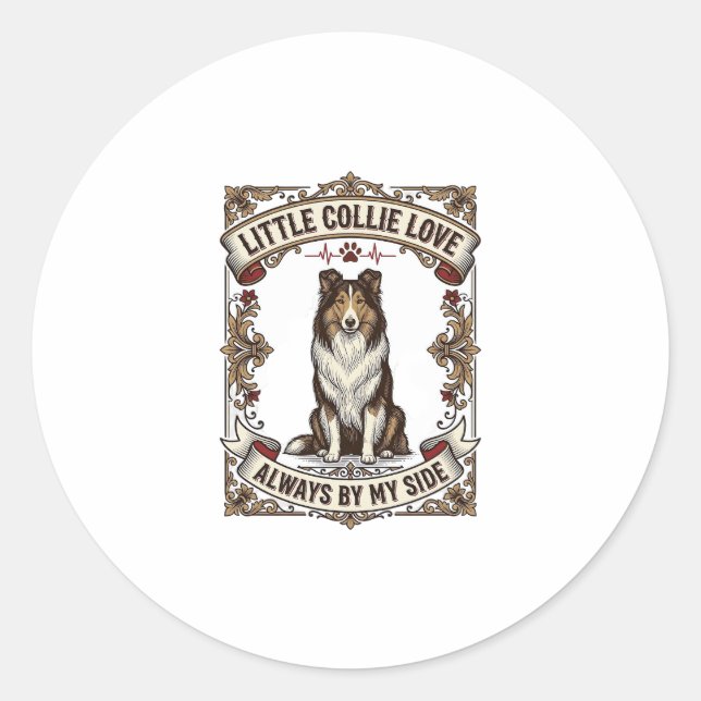 Adesivo Camisa de Amante de Cães Collie com Citação de Gra (Frente)