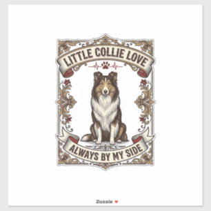 Adesivo Camisa de Amante de Cães Collie com Citação de Gra