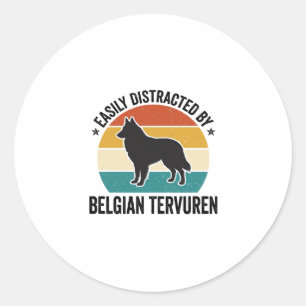 Adesivo Camisa de amante de cão vintage Belgian Tervuren D