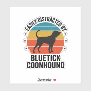 Adesivo Camisa de Amante de Cão Vintage Bluetick Coonhound