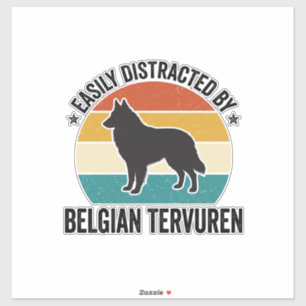 Adesivo Camisa de amante de cão vintage Tervuren belga Des