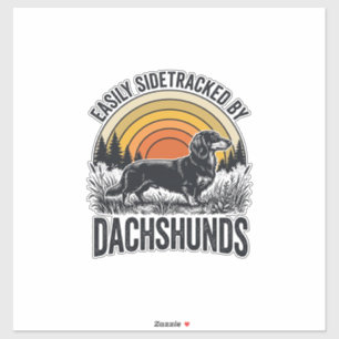 Adesivo Camisa de Amante de Dachshund Facilmente Desviado 