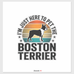 Adesivo Camisa de Amante de Pet Vintage Boston Terrier Des