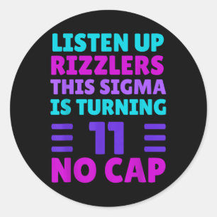 Adesivo Camisa De Aniversário De 11 Anos Engraçado - Rizz,