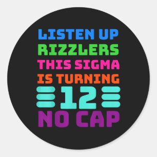 Adesivo Camisa De Aniversário Engraçado De 12 Anos - Rizz,