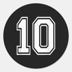 Adesivo Camisa de Aniversário Esportivo Número 10 Varsity