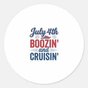 Adesivo Camisa de Barco Vintage Boozin e Cruisin de 4 de J
