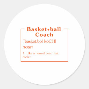 Adesivo Camisa de Basquete Definição de Treinador de Basqu