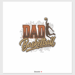 Adesivo Camisa de Basquete do Papai com Desenho de Gravaçã