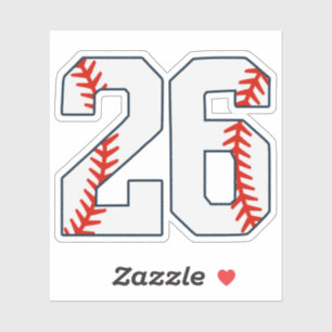 Adesivo Camisa de Beisebol Número 26